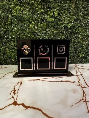 Placa Pix 3 QR Code em Acrílico [SEM LOGO] - Display  Mesa 100% Acrílico Tamanho da placa: 210X140mm  Brilho Espelhado 